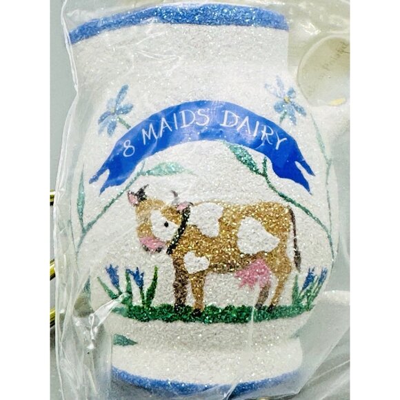Patricia Breen Eight Maids Dairy 12 Days of Christmas Ornament 1997 3.5 inch - Picture 3 of 8